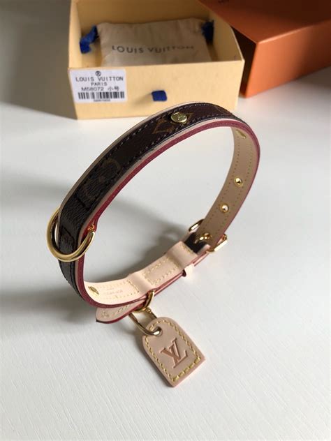 fake lv dog collar|louis vuitton dog collar large.